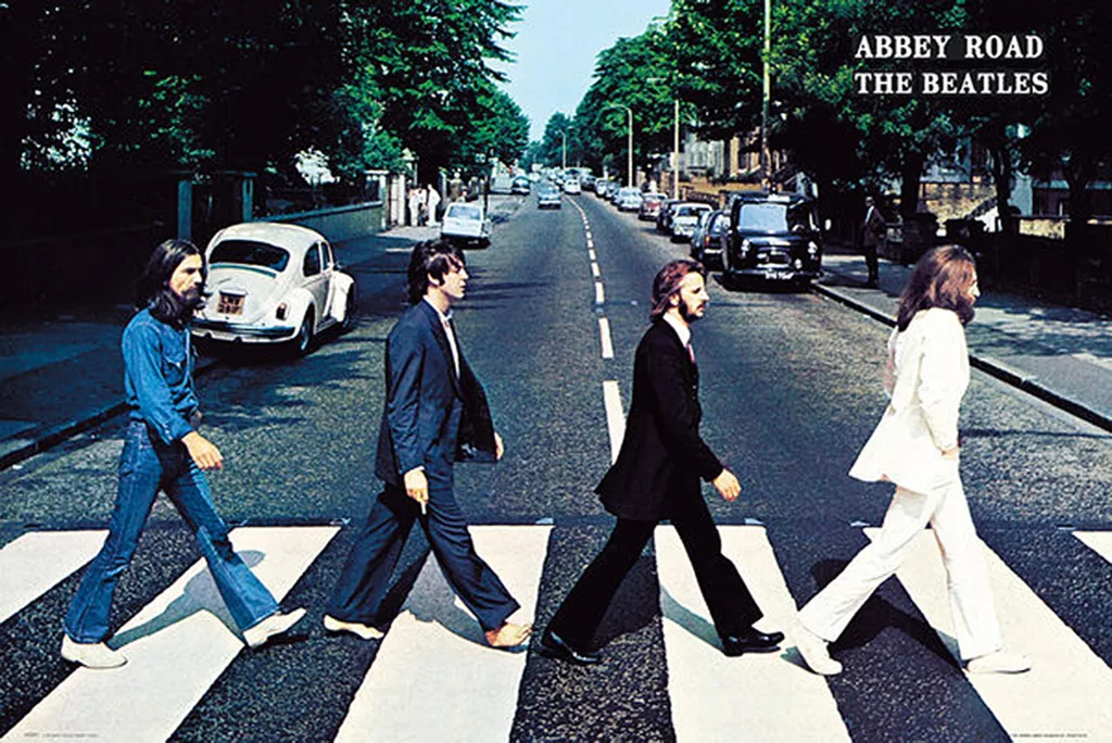 Beatles Poster Abbey Road  + Original tesa Powerstrips« (1 Pack/20 Stk.)